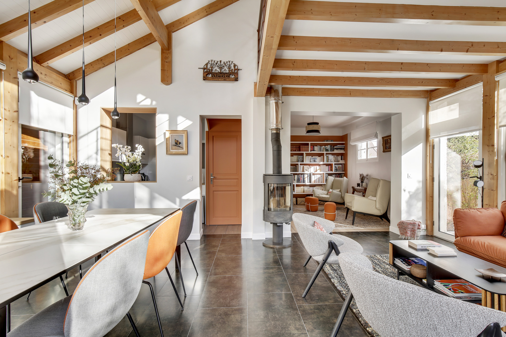 Architecte d'intérieur maison avec véranda